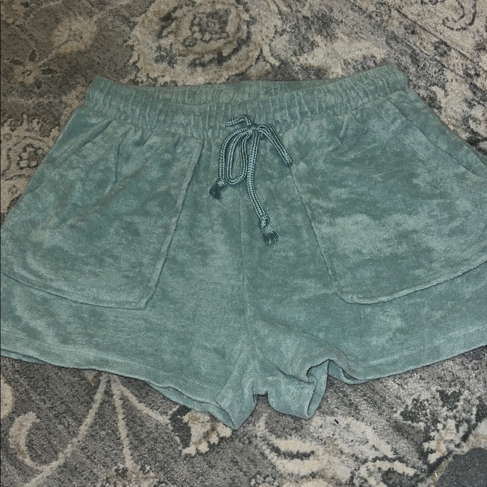 Zara Women's Teal Casual Shorts
